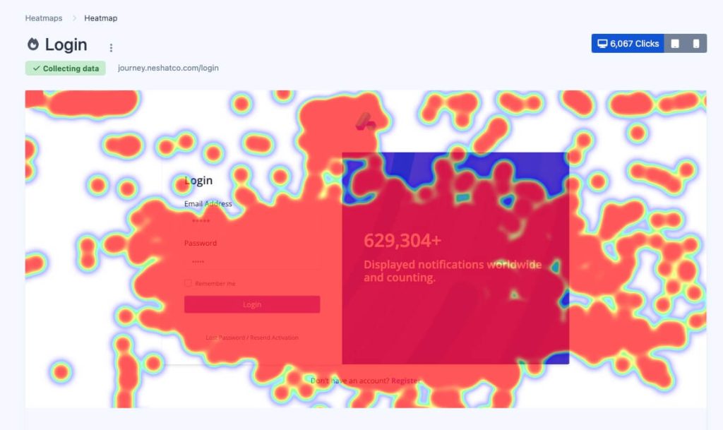 Session Replay & heatmap